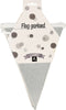 Party verjaardag Vlaggenlijn - papier - zilver - 6 m - 25 punt vlaggetjes