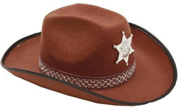 Partychimp - Hoed - Cowboy - Met Ster - Bruin