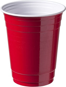 Partycup | PS | 400ml | 16oz | rood | 50 stuks