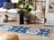 PARVAKADLI - Laagpolig vloerkleed - Blauw - 60 x 200 cm - Polyester