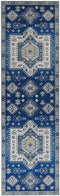 PARVAKADLI - Laagpolig vloerkleed - Blauw - 60 x 200 cm - Polyester