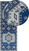 PARVAKADLI - Laagpolig vloerkleed - Blauw - 70 x 200 cm - Polyester