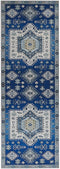 PARVAKADLI - Laagpolig vloerkleed - Blauw - 80 x 200 cm - Polyester
