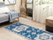 PARVAKADLI - Laagpolig vloerkleed - Blauw - 80 x 200 cm - Polyester