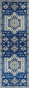 PARVAKADLI - Laagpolig vloerkleed - Blauw - 80 x 240 cm - Polyester