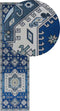 PARVAKADLI - Laagpolig vloerkleed - Blauw - 80 x 300 cm - Polyester
