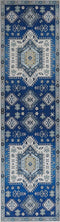 PARVAKADLI - Laagpolig vloerkleed - Blauw - 80 x 300 cm - Polyester