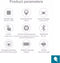 Parya Official - Smartwatch PP69 - Zwart