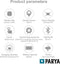 Parya Official - Smartwatch PP69 - Zwart