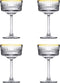 Pasabahce Champagnecoupe Elysia 26 cl - Transparant Goud 4 stuks