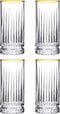 Pasabahce Longdrink Elysia 28 cl - Transparant Goud 4 stuks