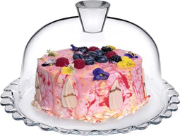 Pasabahce - Taartplateau Petite Patisserie - Golven - Transparant Glas - 2 Stuks