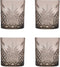 Pasabahce Timeless - Zwarte Whiskyglas - Set van 4 - 345 ml