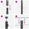 vidaXL - Hekpalen - 13 - stuks - Grijs - Ø32 - mm - 170 - cm - Gegalvaniseerd - Staal
