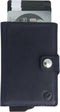 Pasjeshouder met ejector - Leer - Portemonnee - 6 tot 10 pasjes - RFID - Vintage Blauw