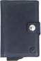 Pasjeshouder met ejector - Leer - Portemonnee - 6 tot 10 pasjes - RFID - Vintage Blauw