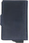 Pasjeshouder met ejector - Leer - Portemonnee - 6 tot 10 pasjes - RFID - Vintage Blauw
