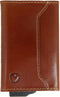 Pasjeshouder met ejector - Leren sleeve - 6 tot 7 pasjes - RFID - Bruin