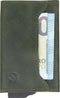 Pasjeshouder met ejector - Leren sleeve - 6 tot 7 pasjes - RFID - Vintage Groen