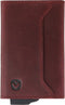 Pasjeshouder met ejector - Leren sleeve - 6 tot 7 pasjes - RFID - Vintage Burgundy Rood