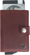 Pasjeshouder met ejector - Leren sleeve - 6 tot 7 pasjes - RFID - Vintage Burgundy Rood
