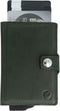 Pasjeshouder met ejector - Leren sleeve - 6 tot 7 pasjes - RFID - Vintage Groen