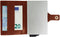 Pasjeshouder met ejector - Leren sleeve - 6 tot 7 pasjes - RFID - Bruin