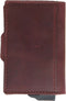 Pasjeshouder met ejector - Leren sleeve - 6 tot 7 pasjes - RFID - Vintage Burgundy Rood