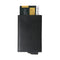 Pasjeshouder met ejector - Leren sleeve - 6 tot 7 pasjes - RFID - Zwart