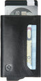 Pasjeshouder met ejector - Leren sleeve - 6 tot 7 pasjes - RFID - Zwart