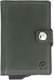 Pasjeshouder met ejector - Leren sleeve - 6 tot 7 pasjes - RFID - Vintage Groen