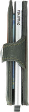 Pasjeshouder met ejector - Leren sleeve - 6 tot 7 pasjes - RFID - Vintage Groen
