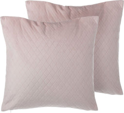 PASQUE - Sierkussen set van 2 - Roze - 45 x 45 cm - Fluweel