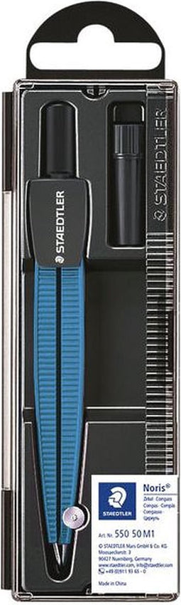 Passer Staedtler 550 Noris schoolpasser metallic blauw