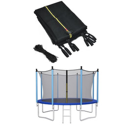 Coast Veiligheidsnet - Trampoline Ø366 cm - Dubbel-kop ritssluiting - Blauw
