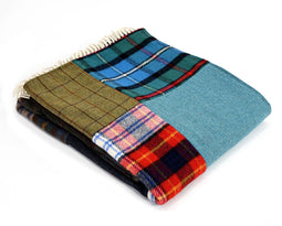 Patchwork plaid TARTAN TWEED - 180x220 - Uniek - Tweedmill UK