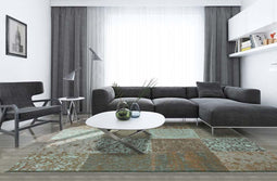 Patchwork vloerkleed Sea Blue 8006 80x150 cm