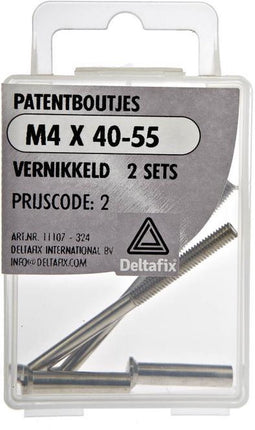 PATENTBOUTJES M4 40-55 VERNIKKELD 2 SETS