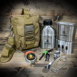 Pathfinder kooksysteem Campfire Survival met waterfles - RVS