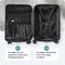 Pathsail® Handbagage Reiskoffer 40L - ABS - Lichtgewicht Trolley - TSA slot & Spinner wielen - Extra sterke rits met voorvak - Silver