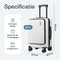 Pathsail® Handbagage Reiskoffer 40L - Lichtgewicht Trolley - TSA slot & Spinner wielen - Extra sterke rits met voorvak - Wit