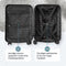 Pathsail® Handbagage Reiskoffer 40L - Lichtgewicht Trolley - TSA slot & Spinner wielen - Extra sterke rits met voorvak - Wit