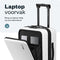 Pathsail® Handbagage Reiskoffer 40L - Lichtgewicht Trolley - TSA slot & Spinner wielen - Extra sterke rits met voorvak - Wit