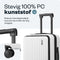 Pathsail® Handbagage Reiskoffer 40L - Lichtgewicht Trolley - TSA slot & Spinner wielen - Extra sterke rits met voorvak - Wit