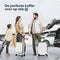 Pathsail® Handbagage Reiskoffer 40L - Lichtgewicht Trolley - TSA slot & Spinner wielen - Extra sterke rits met voorvak - Wit