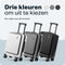 Pathsail® Handbagage Reiskoffer 40L - Lichtgewicht Trolley - TSA slot & Spinner wielen - Extra sterke rits met voorvak - Wit
