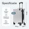 Pathsail® Handbagage Reiskoffer 40L - PC - Lichtgewicht Trolley - TSA slot & Spinner wielen - Extra sterke rits met voorvak - Silver