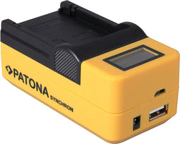 Patona LCD lader voor Sony NP-FW50 met extra USB-poort