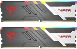 Patriot Memory Viper Venom RGB PVVR532G640C32K - Geheugen - DDR5 - 32 GB: 2 x 16 GB - 288-PIN - 6400 MHz / PC5-51200 - CL32 - 1.4V - On-Die ECC - XMP 3.0 - zwart,wit