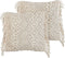 PATTAN - Sierkussen set van 2 - Beige - 45 x 45 cm - Katoen